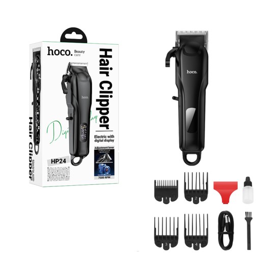 Aparador de cabelo Hoco HP24 com Visor Preto